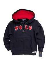 NWT Polo Ralph Lauren Boys Zip-Up Hoodie, Size 5, Navy