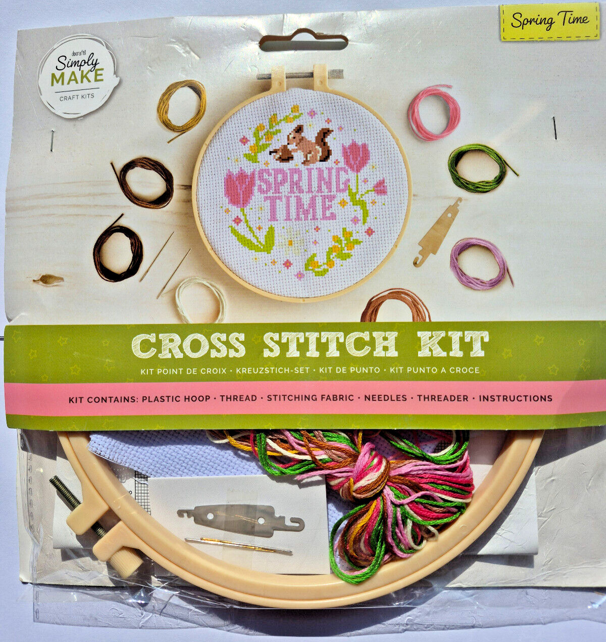 Docraft Simply MAKE craft kit Cross Stitch Kit Spring Time DSM 106167 full kit