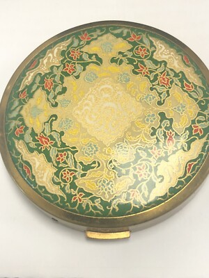 VINTAGE COTY AIR SPUN PRESSED POWDER COMPACT EMERAUDE RACHEL 1 WITH MIRROR