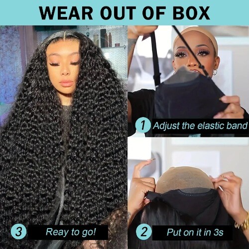 Wasserwelle Lace Front Perücke 4x4 5x5 Lace Closure Wig 13x4 13x6 HD Lace Frontal - Bild 5 von 20