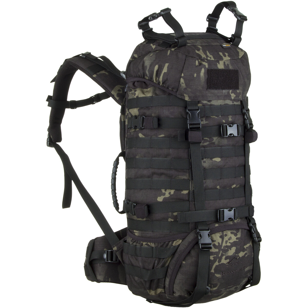 Wisport Raccoon 45L Backpack Army MOLLE Hiking Hydration MultiCam Black Camo