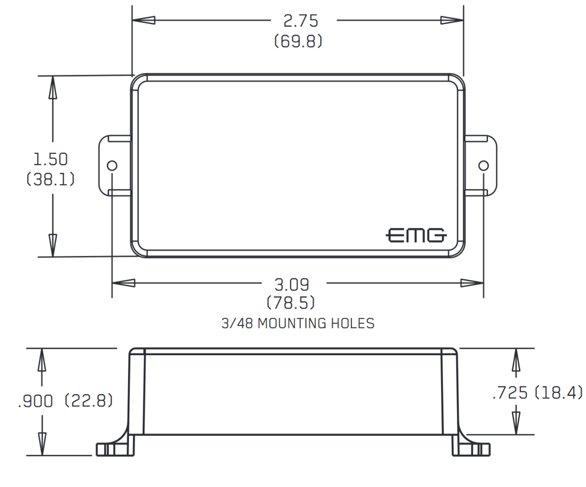 EMG 81 + 85 Red Active Humbucker Pickup Set Short Shaft Pots
