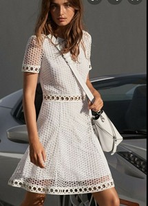 michael kors white eyelet dress