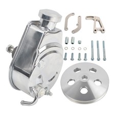 Saginaw Polished Power Steering Pump Aluminum Pulley Bracket For Sbc Chevy