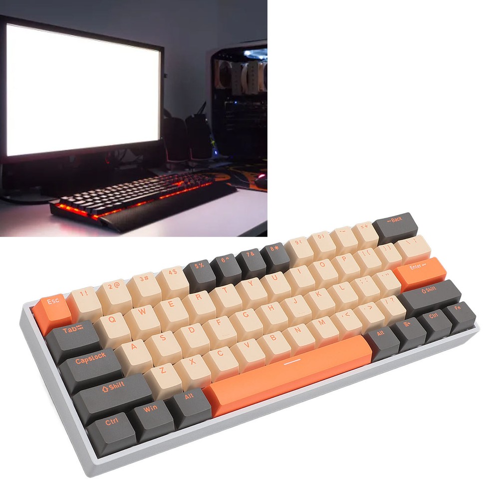61-Key RGB Mechanical Keyboard with Wireless 3-Mode Connectivity