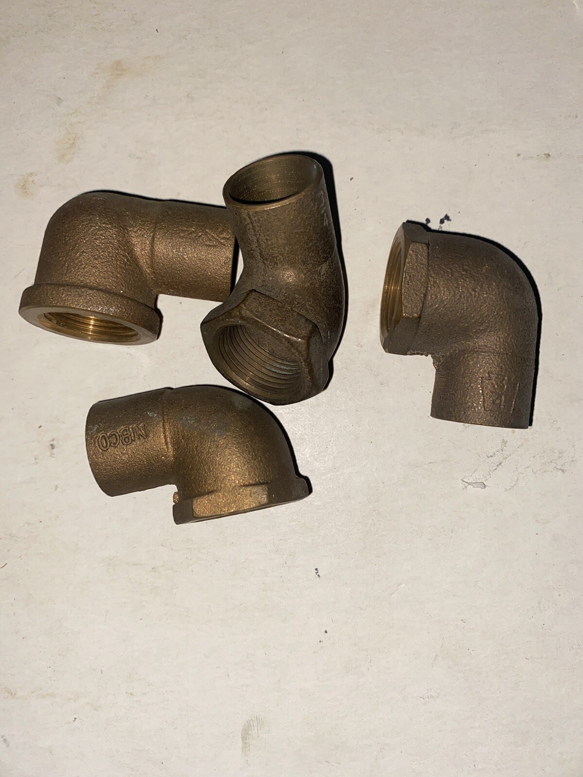 2 Pc 3/4” c X 3/4” Female Ips Copper 90* Elbow Nos exact style may vary
