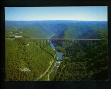 Oversized postcard Virginia VA New River Gorge National River Bridge aerial view