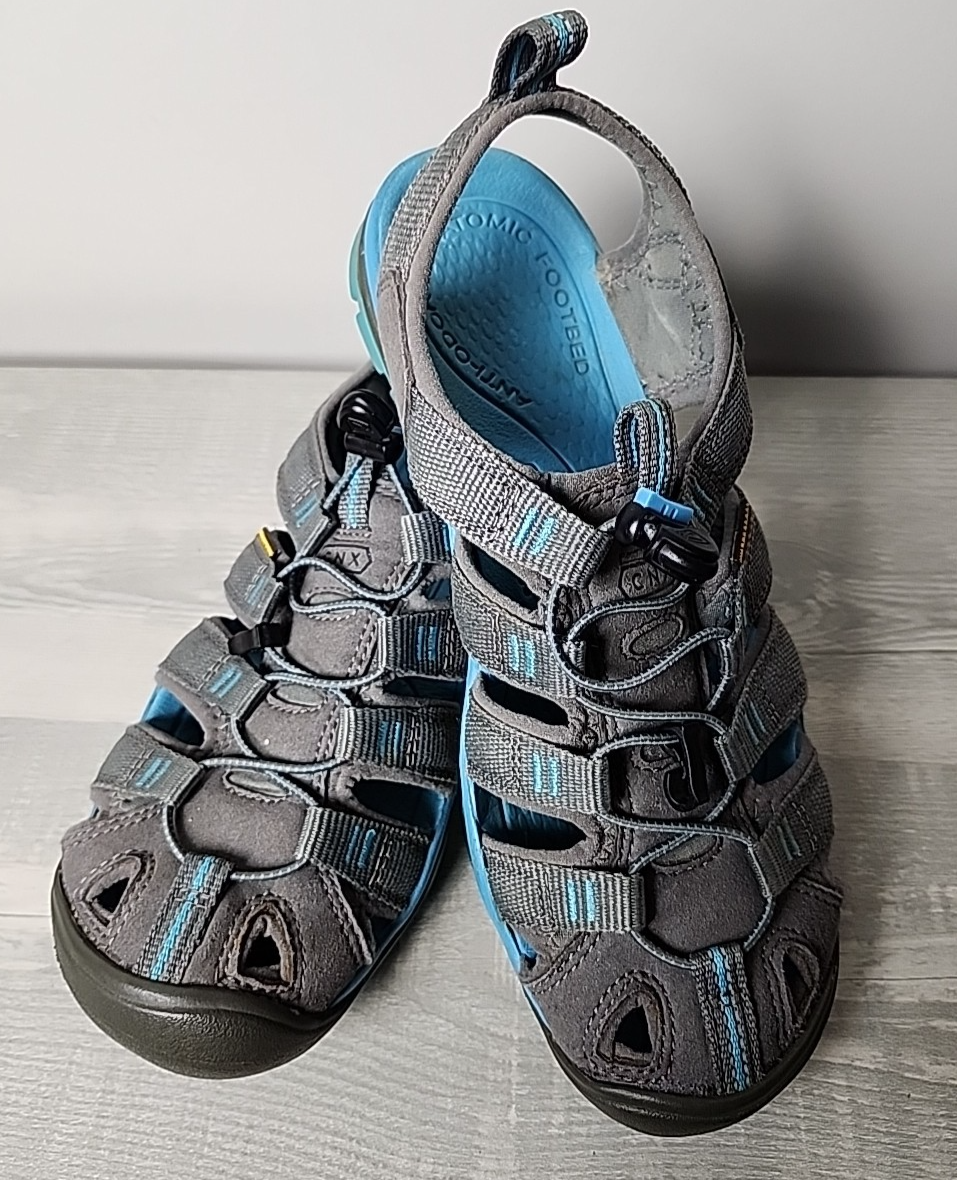 KEEN Sandali da trekking impermeabili da donna grigio verde acqua taglia 8