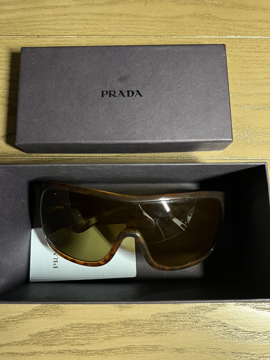 Vintage 90s Prada Shield Tortoise Sunglasses | eBay
