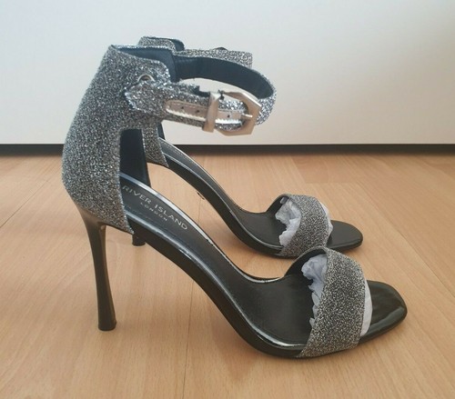 River Island Silver Glitter Barely 