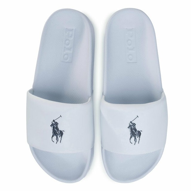 ralph lauren sliders mens white