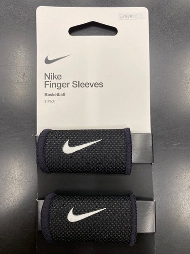 Nike Basketball Finger Sleeves 2 Pack Black Pick a size Fast Free Shipping - Picture 2 of 2