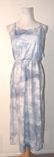 New Old Navy women sz M Tie Dye Dress blue sleeveless tank knit 2774