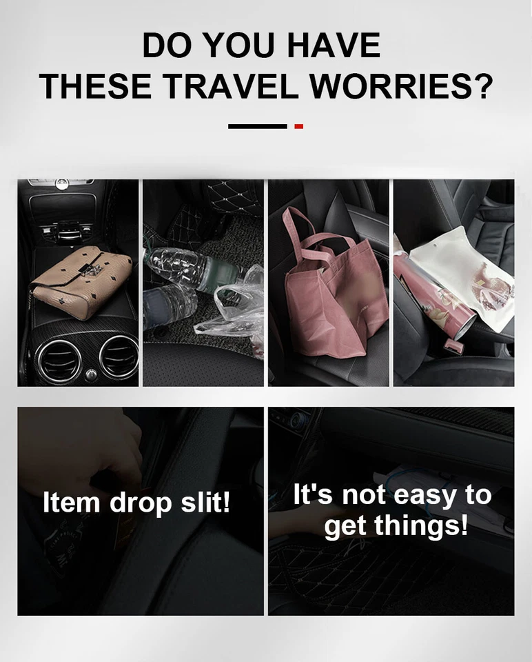 Organizador de respaldo de asiento de coche caja de almacenamiento organizador de bolsillo taza soporte para teléfono accesorio Foto 4 de 4