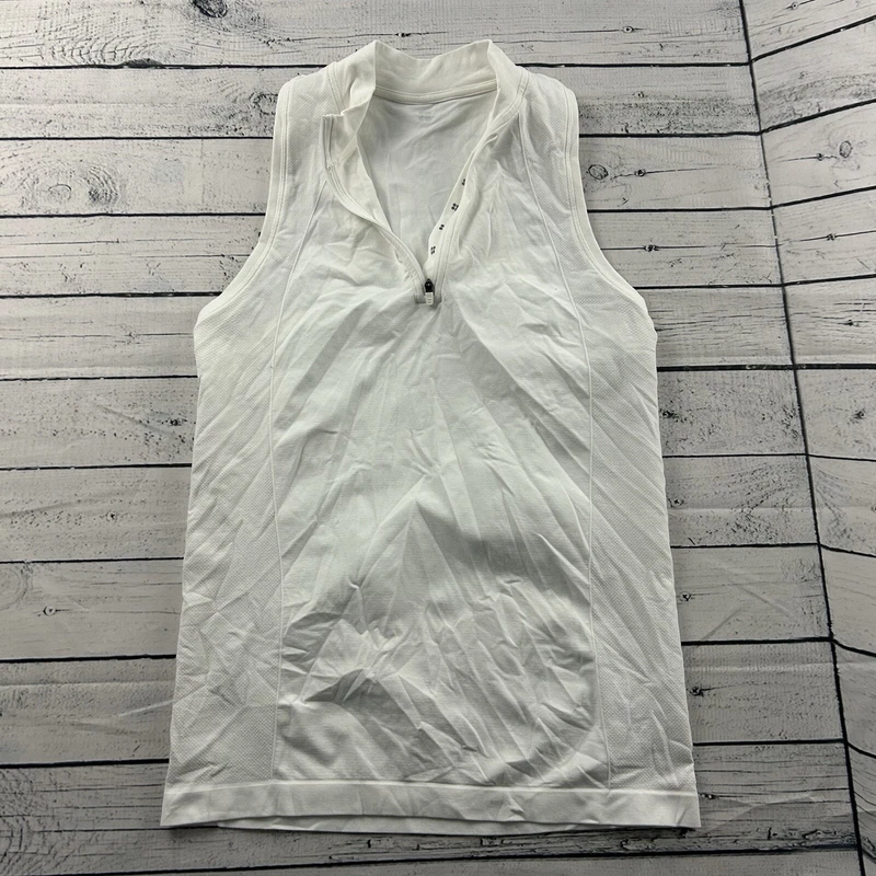 sweaty-betty 1/4 zip sleeveless athletic shirt