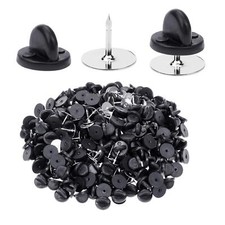 400pcs PVC Rubber Pin Backs Butterfly Clutch Pins Tie Tacks Blank Pins for Un...
