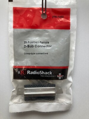 RadioShack 276-1430, 25 Pin Female Crimp-Type D-Sub Connector, set
