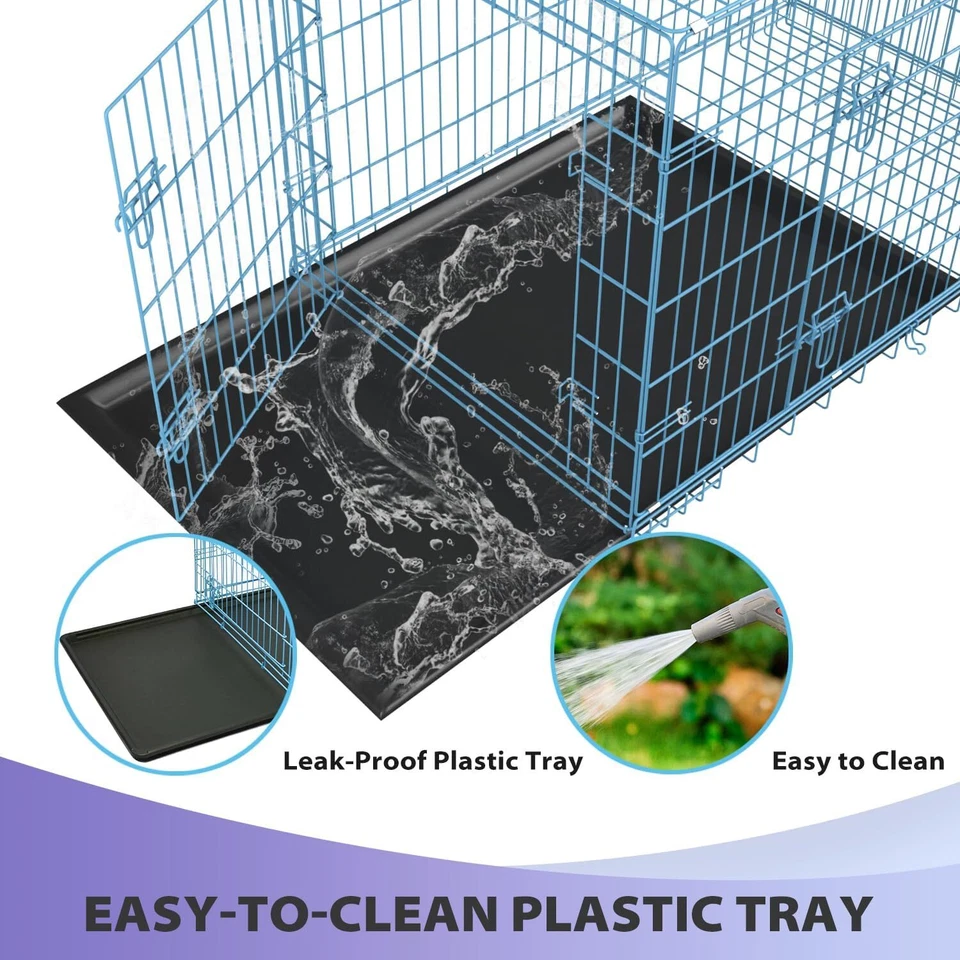 Ящики для собак 18,24,30,36,42,48 дюйма для больших собак складные проволочные собачьи конуры - Изображение 4 из 4