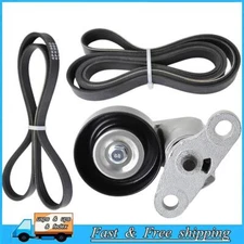 A/C Serpentine Tensioner 90K-38159 & Drive Belt For Chevy Silverado GMC Savana