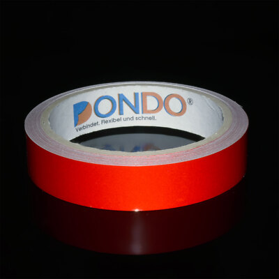 Reflektierendes Klebeband Reflektorband Reflexfolie Rot 20mm x 10 Meter