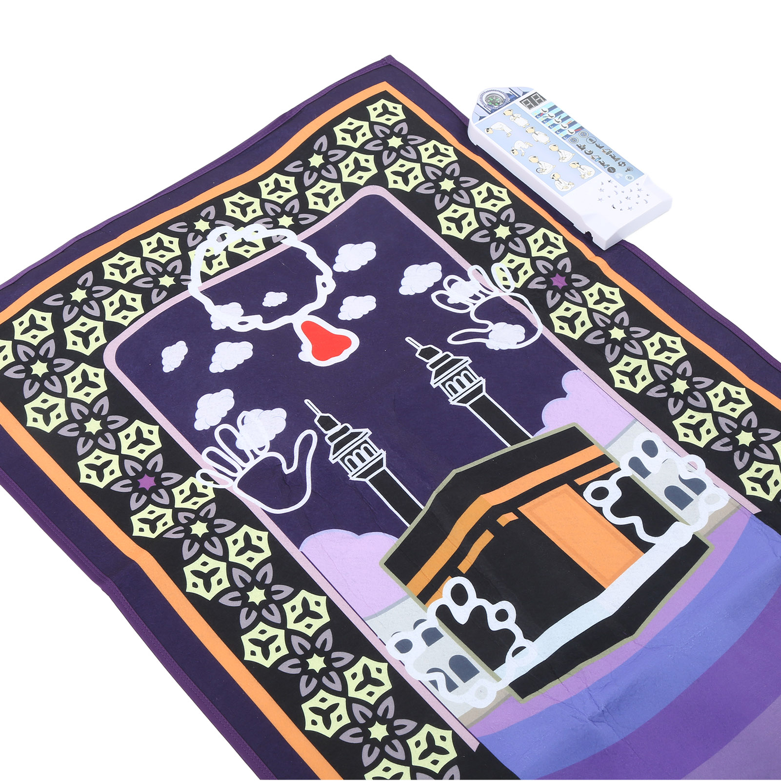 Muslim Prayer Rug Approx 37x24in Durable Polyester Fiber Smart Prayer