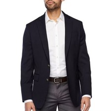 Men's Stafford Hopsack Classic Fit Blazer - Navy - Var Szs - NWT - FREE SHIPPING