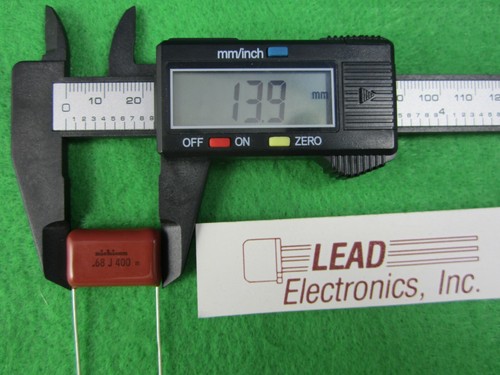 QTY 2 NICHICON .68UF 400-VOLT POLY FILM 5% QXK2G684JTPTZH   - Picture 2 of 3