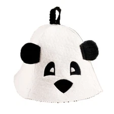 Panda Sheep Wool Sauna Kids Hat Russian Banya Felt Hat Шапка для Бани ПАНДА