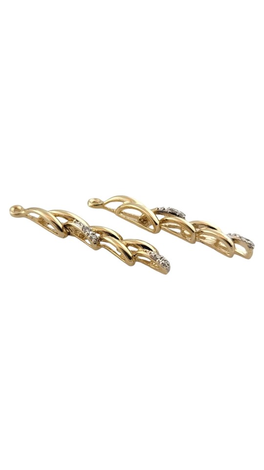 14K Yellow Gold Diamond Earring Enhancers 16252 eBay