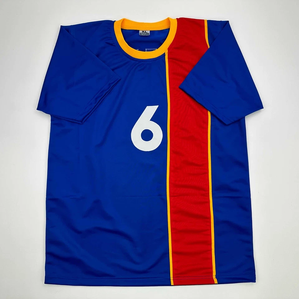 Camiseta deportiva facsímil autografiada Brett Goldstein Roy Kent Ted Lasso azul reimpresión XL Foto 3 de 4