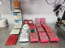 A Box of Fire Alarm Parts , Simplex, System Sensor, Fire Lite, Vigilant, Mircom 