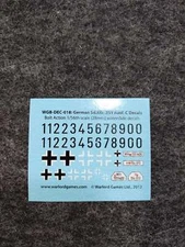 German SD.Kfz 251 Ausf C. Decal Sheet