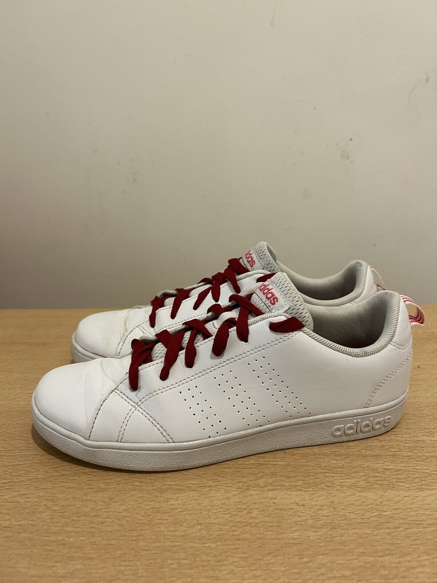 adidas advantage men's white leather trainers size uk UK