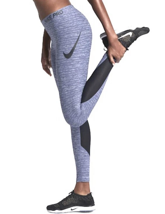 Nike Pro Tight Fit Training Tights Blue Size XL X-Large Full Length  889573-474