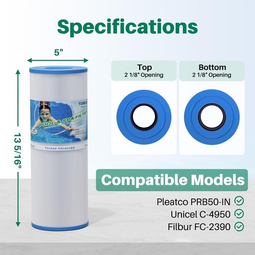 TOREAD TRF-4950 Spa Filter Replaces Unicel C-4950, Pleatco PRB50-IN, Guardian... - Picture 18 of 24