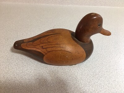 【期間限定出品】50’s Zimbabwe Brown Duck JK 40 Hand Carved WOOD DUCK Decoy, Signed Thomas Chandler, 1982 | eBay