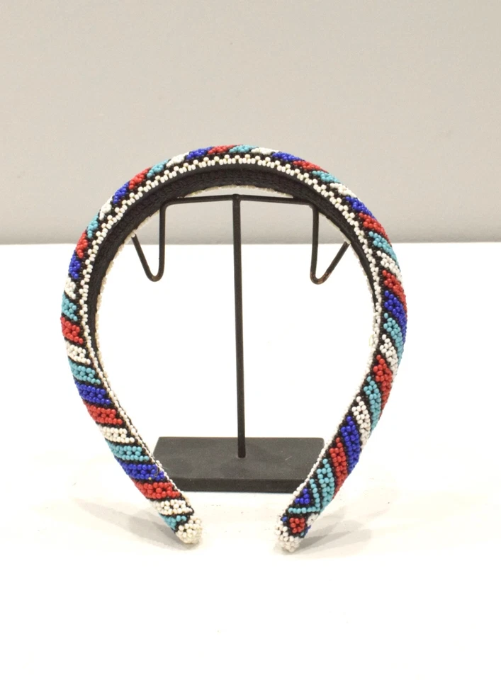 Faixa de cabeça sul-africana com miçangas Zulu - Imagem 4 de 4