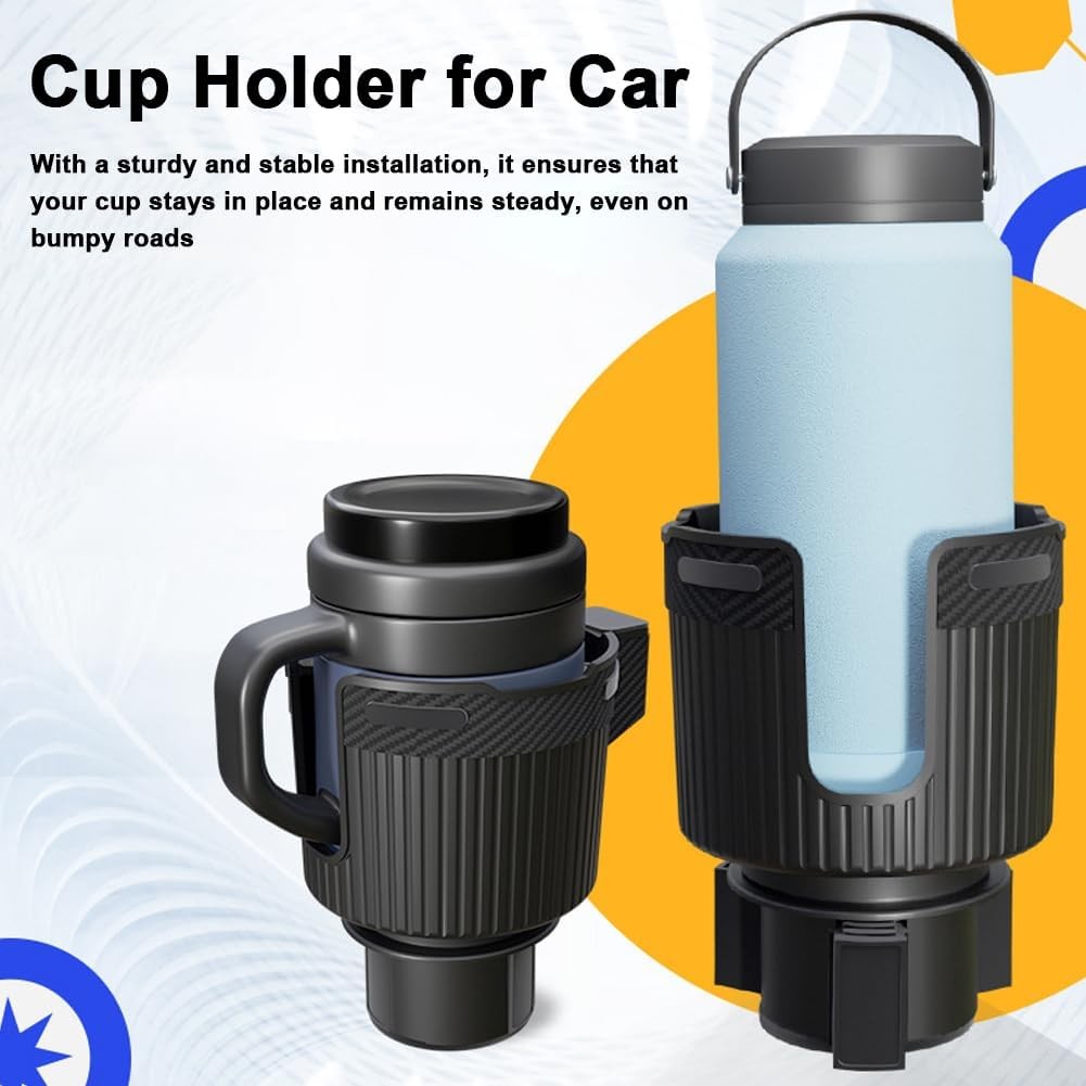 Car Cup Holder Expander Adapter Universal For Large Bottles Mugs Coffee Drinks