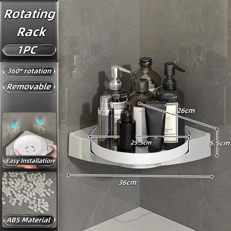 Carrito de Ducha Esquinero Paquete de 2 Organizador de Ducha Lazy Susan Giratorio 360° ¡NUEVO!! Foto 4 de 4