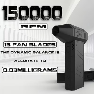 High-Speed Wireless Mini Hair & Car Dryer   USB Type-C Rechargeable, 130,000 RPM