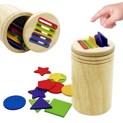 RGEHTE Wooden Montessori Sticks Toys for Kids, 8 Colors Natural Wood Toddler ...