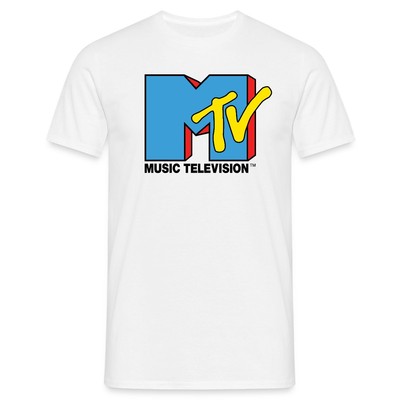 MTV Music Television Klassiches Logo Männer T-Shirt
