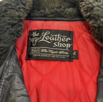 VTG 1960s Sears Leather Shop D Pocket Motorcycle Jacket 42 Talon