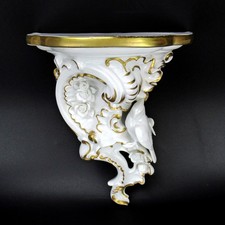 Unterweissbach Porzellan Wandkonsole Goldstaf...