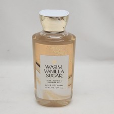 Bath  Body Works Warm Vanilla Sugar Shower Gel 10 oz Aloe Vitamin E Beauty New