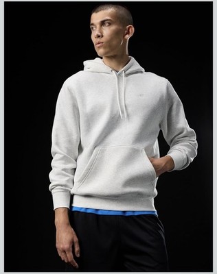 Nike Men's White Fleece Pullover Hoodie XL Drawstring Hood Kangaroo Pocket