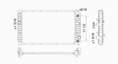 Radiador para 99-05 Pontiac Grand Am 3,4 L V6 fila única GM3010196 22676953 Foto 2 de 4