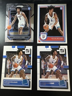 Jaylin Williams lot of 4 RC s 2022-23    Listed Below  MT 