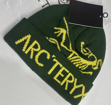 New Arc'teryx Bird Word Toque Beanie - Green   Wool Knit Winter Cold Ski Hat