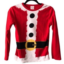 Girl's Wondershop Red Santa Long Sleeve Pajama Top 10
